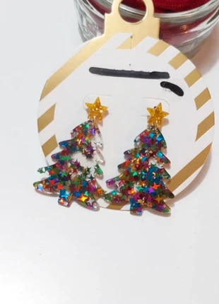 Merry Christmas Resin Stars Christmas Tree Earrings - Festive Gift, brand: Merry Christmas, condition: Very good, £2.50, £3.33 includes Buyer Protection