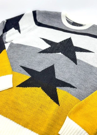 Unisex Star Print Long Sleeve Knit Jumper, marque: Vintage Dressing, état: Très bon état, taille: M / 38 / 10, 27,00 €, 29,05 € Protection acheteurs (Pro) incluse