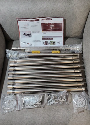 Chrome Curtain Pole Rod. Like New With Ball Finials adjustable up to approx 382cm. 25mm diameter, brand: Unbranded, condition: Very good, size: 300 cm and up, £20.00, £21.70 includes Buyer Protection