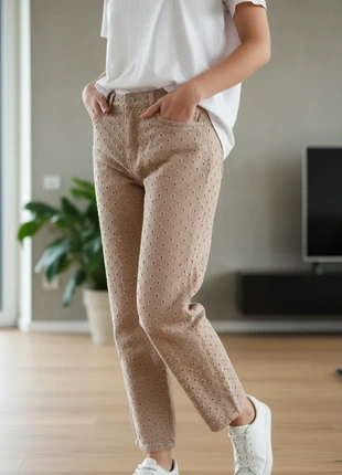 Jeans boyfriend beige trou Shein L, marque: Shein, état: Très bon état, taille: L / 40 / 12, 10,00 €, 11,20 € Protection acheteurs incluse