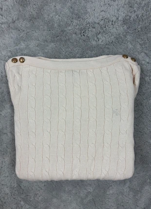 Pull sweat torsadé Ralph Lauren couleur crème pour femme taille L logo brodé, brand: Lauren Ralph Lauren, condition: Very good, size: L / 40 / 12, €32.50, €34.83 includes Buyer Protection