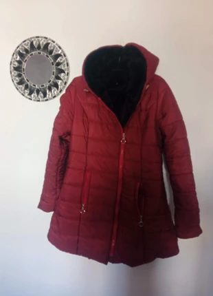 Chaquetón largo acolchado e interior polar burdeos, marque: Local, état: Neuf sans étiquette, taille: S / 36 / 8, 16,00 €, 17,50 € Protection acheteurs incluse