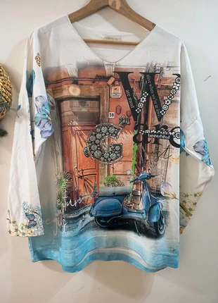 Jersey estampado, marque: Made In Italy, état: Très bon état, taille: Taille unique, 3,00 €, 3,85 € Protection acheteurs incluse