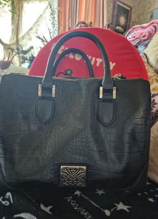Black Biba, leather,crocodile effects med handbag, brand: BIBA, condition: Very good, £18.00, £19.60 includes Buyer Protection