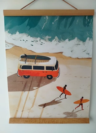 Affiche A3 - Van surfeur plage affiche colorée voyage, état: Très bon état, 8,00 €, 9,10 € Protection acheteurs (Pro) incluse