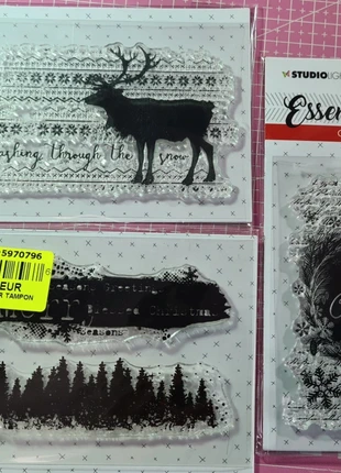 Scrapbooking tampons clears Noël, marque: STUDIO LIGHT, état: Très bon état, 4,00 €, 4,90 € Protection acheteurs incluse