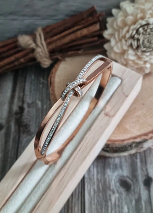 Knotted elegance! Rose gold stainless steel bracelet/ bangle 0128, estado: Muy bueno, 12,99 €, 14,34 € Protección al comprador Pro incluida