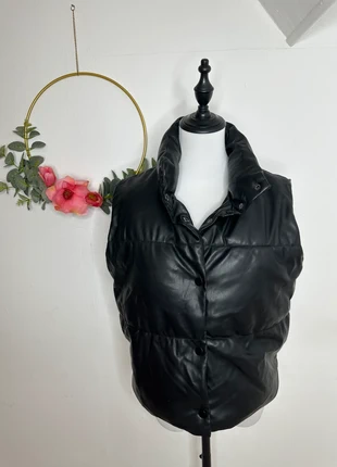 Gilet Doudoune Sans Manches Similicuir, marque: Primark, état: Très bon état, taille: 14 ans / 164 cm, 3,00 €, 3,85 € Protection acheteurs incluse