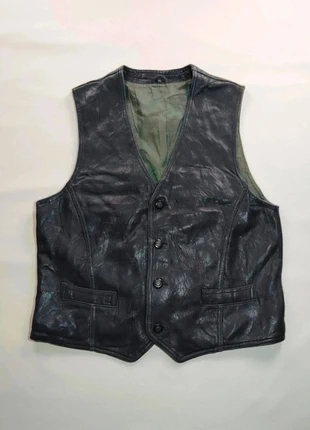 Veste en cuir sans manche vintage noir Taille XL, marque: Vintage Dressing, état: Bon état, taille: XL, 18,00 €, 19,60 € Protection acheteurs (Pro) incluse