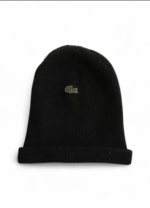 Bonnet Lacoste noir homme / femme – laine & acrylique – logo crocodile vintage, marque: Lacoste, état: Très bon état, taille: Taille unique, 12,00 €, 13,30 € Protection acheteurs (Pro) incluse