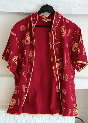 Véritable et Élégante veste chinoise rouge imprimée doré – Neuve T unique (42/44 )🍬, état: Neuf sans étiquette, taille: XXL / 44 / 16, 17,00 €, 18,55 € Protection acheteurs incluse