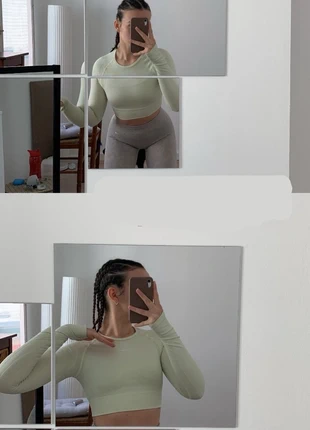 Haut Gymshark vert, brand: Gymshark, condition: Good, size: S / 36 / 8, €10.00, €11.20 includes Buyer Protection