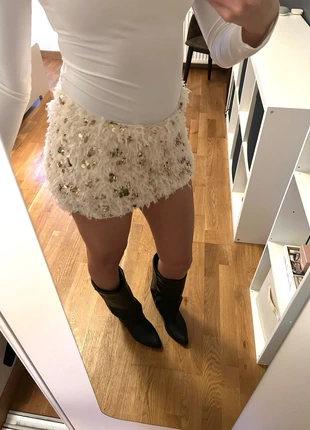 Jupe pailletée à frange, brand: indépendant, condition: New without tags, size: S / 36 / 8, €13.50, €14.88 includes Buyer Protection