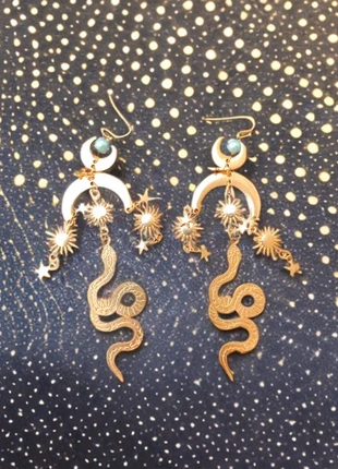 Serpente Cosmico: Orecchini di luna, stelle e Magia, brand: Cosmic Snake, condizioni: Nuovo senza cartellino, €13.90, €15.30 include la Protezione acquisti