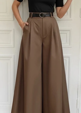 1002 Pantalon marron oversize taille s ample large de costume, marque: Yamaa, état: Très bon état, taille: S / 36 / 8, 39,00 €, 41,65 € Protection acheteurs (Pro) incluse