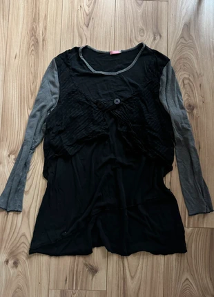 vintage unique long sleeve layered top, brand: Vintage, condition: Very good, size: L / UK 16-18, £5.00, £5.95 includes Buyer Protection