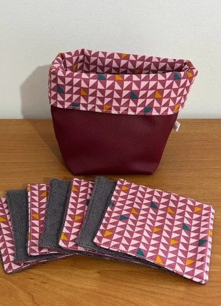 Panier Bordeaux avec 7 carrés lavables, staat: Nieuw met prijskaartje, € 10,00, € 11,20 inclusief Kopersbescherming