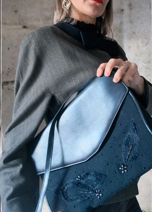 🖤borsa vintage lana pelle lavorazione artigianale Made in Italy💯, brand: Vintage Dressing, condizioni: Ottime, €15.90, €17.40 include la Protezione acquisti