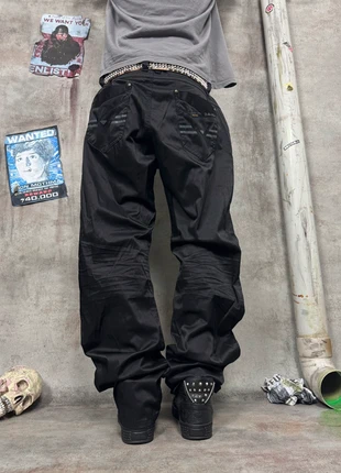 00s black glossy opium Wide legs archive denim, brand: 2000’s, condition: Very good, size: 4XL, €29.00, €31.15 includes Buyer Protection Pro