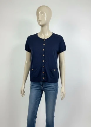 T-shirt bleu marine en soie à boutons dorés – Lauren Ralph Lauren – Taille L, marca: Ralph Lauren, estado: Muito bom, tamanho: L / 40 / 12, €12.50, €13.83 inclui Proteção do Comprador Pro