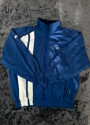 Veste Lacoste vintage bleu marine – style rétro sport oversize, merk: Lacoste, staat: Heel goed, maat: L, € 18,00, € 19,60 inclusief Kopersbescherming