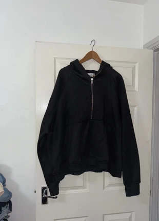 🖤 Oversized Black Quarter-Zip Hoodie Jumper – Comfy, Cosy & On-Trend! 🖤, brand: NO LABEL, condition: New with tags, size: XXXL / 18, £12.00, £13.30 includes Buyer Protection