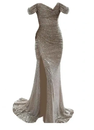 Damen kleid festlich, silber , S , Abendkleid , NEU, état: Neuf avec étiquette, taille: S / 36 / 8, 30,00 €, 32,20 € Protection acheteurs incluse