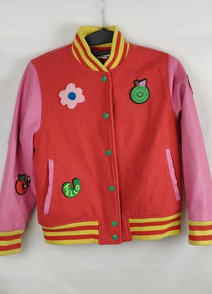 Blouson varsity Stella McCartney Kids – Rouge et rose – Taille 10 ans, marque: Stella McCartney, état: Bon état, taille: 10 ans / 140 cm, 45,00 €, 47,95 € Protection acheteurs incluse