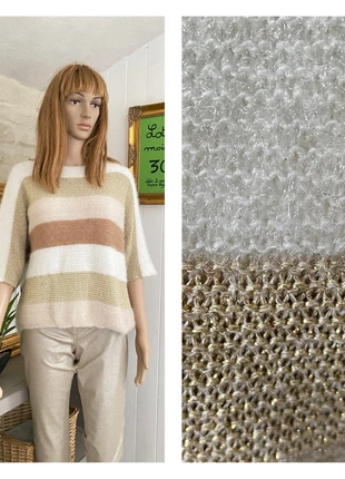 Suerbe pull Large doré beige et marron comptoir de mode beige et marron, marque: comptoir de mode, état: Très bon état, taille: XXL / 44 / 16, 15,00 €, 16,45 € Protection acheteurs (Pro) incluse
