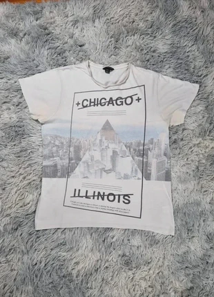 T-shirt imprimé Chicago USA illinois blanc, marque: Vintage Dressing, état: Satisfaisant, taille: L, 5,00 €, 5,95 € Protection acheteurs (Pro) incluse
