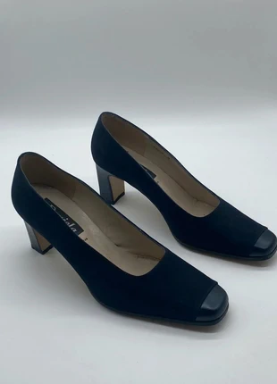 Ad20 Escarpins vintage Daniela Boutique bleu marine bout carré, merk: Daniela, staat: Heel goed, maat: 40, € 8,64, € 9,77 inclusief Kopersbescherming Pro