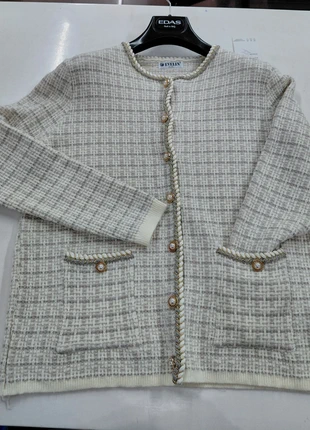 🌸Giacca Tweed Elegance – Nuova con Etichette, marca: Evelin, estado: Novo com etiquetas, tamanho: XL / 42 / 14, €35.00, €37.45 inclui Proteção do Comprador