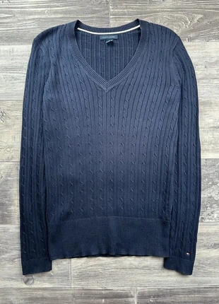 Pull col V torsadé Tommy Hilfiger Bleu Marine taille M, marke: Tommy Hilfiger, zustand: Sehr gut, größe: M / 38 / 10, 22,00 €, 23,80 € beinhaltet Vinted-Käuferschutz Pro