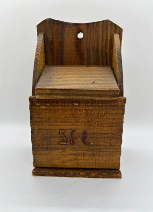 Boîte à sel murale en bois, brand: Vintage Dressing, condition: Very good, €5.00, €5.95 includes Buyer Protection