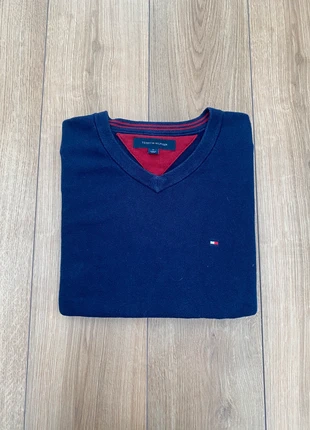 Pull hiver Tommy Hilfiger col V hiver sweat | marine logo brodé | taille M, marca: Tommy Hilfiger, estado: Muy bueno, tamaño: M, 20,00 €, 21,70 € Protección al comprador incluida
