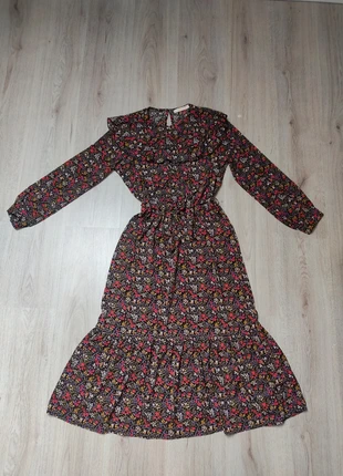 Robe longue fleurie bohème – manches longues & volants, marque: Retro & Icone, état: Très bon état, taille: M / 38 / 10, 15,00 €, 16,45 € Protection acheteurs incluse