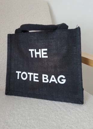 Petit sac à main Tote bag en jute noir et blanc, marque: Boutique indépendante, état: Très bon état, 9,00 €, 10,15 € Protection acheteurs incluse
