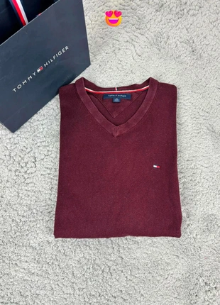 Sweat pull Col V Tommy Hilfiger Bordeaux en Cotton - Taille XS - Homme, marque: Tommy Hilfiger, état: Très bon état, taille: XS, 19,90 €, 21,60 € Protection acheteurs (Pro) incluse