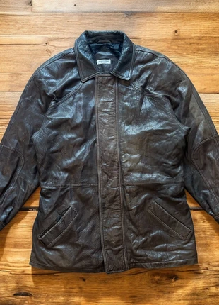 Bullock & Jones Genuine Leather Coat – Dark Brown – 80s/90s Vintage Menswear, marque: Vintage Dressing, état: Très bon état, taille: L, 38,90 €, 41,55 € Protection acheteurs incluse