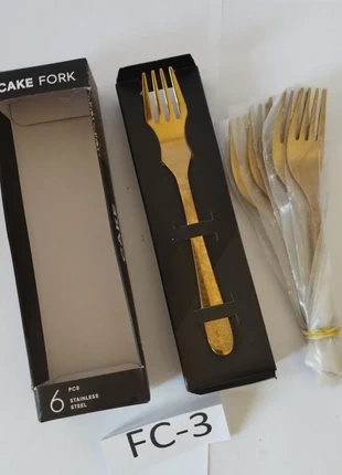 Posate per dolce 6pcs forchette Colore oro Nuove in confezione, marke: cake fork, zustand: Neu, mit Etikett, 3,00 €, 3,85 € beinhaltet Vinted-Käuferschutz Pro