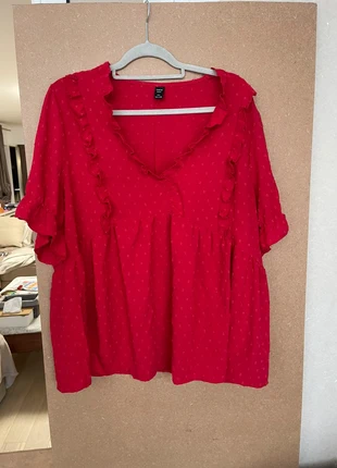Blouse rouge plumetis Shein grande taille 3XL, brand: Shein, condition: Good, size: XXXL / 46 / 18, €2.99, €3.84 includes Buyer Protection