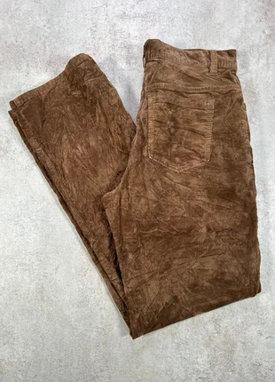 Pantalon En Velours Côtelé / Corduroy gabelas marron coton stretch coupe droite taille 8R, brand: Vintage Dressing, condizioni: Ottime, taglia: M / IT 42 / EU 38, €7.00, €8.05 include la Protezione acquisti Pro