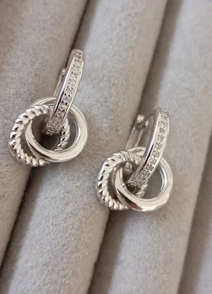 Boucles d'oreilles en argent S925, zircon cubique et pendentifs, marque: Argent, état: Très bon état, 17,50 €, 19,08 € Protection acheteurs (Pro) incluse