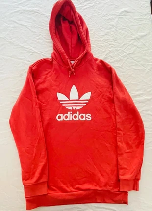 Sweat à capuche Adidas Corail logo Trefoil blanc – Taille S – 100% coton, merk: adidas, staat: Heel goed, maat: S / 36 / 8, € 15,00, € 16,45 inclusief Kopersbescherming