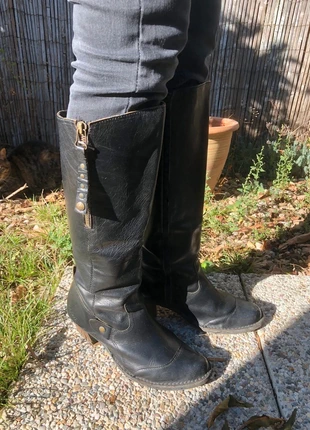 👢 Bottes hautes noires 100% en cuir - Kickers (pointure 40), brand: Kickers, condizioni: Ottime, taglia: 40, €47.00, €50.05 include la Protezione acquisti