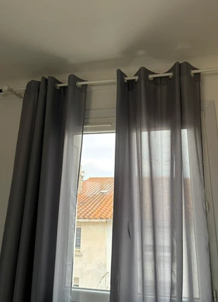 Rideau long gris, brand: Centrakor, condition: Very good, size: 200 cm - 249 cm, €12.00, €13.30 includes Buyer Protection