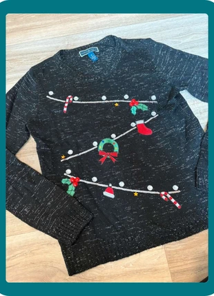 Pull de Noël, marque: Karen Scott, état: Bon état, taille: M / 38 / 10, 5,00 €, 5,95 € Protection acheteurs incluse