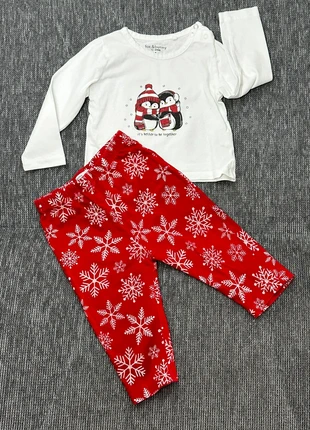 Completo natalizio in cotone | 74 cm, brand: Fox & Bunny, condizioni: Buone, taglia: 9-12 mesi / 74 cm, €2.00, €2.80 include la Protezione acquisti