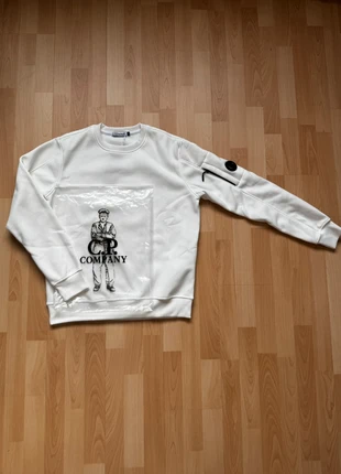 Sweat C.P. Company blanc, brand: C&P, condition: New with tags, size: M, €55.00, €58.45 includes Buyer Protection