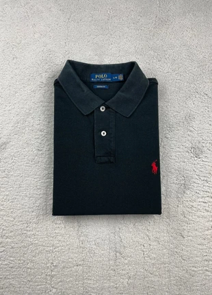 Polo à manche courte Custom Fit - Polo Ralph Lauren - Couleur Noir logo brodé Rouge - Taille L Homme, merk: Ralph Lauren, staat: Heel goed, maat: L, € 24,90, € 26,85 inclusief Kopersbescherming